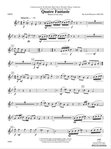 Quatre Fantasie: Oboe