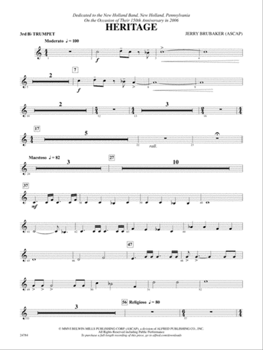 Heritage: 3rd B-flat Trumpet
