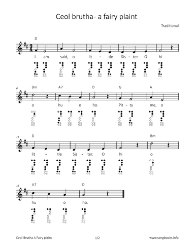 Ceol brutha - a fairy plaint