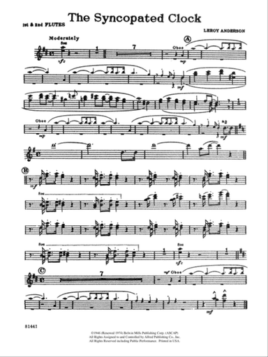The Syncopated Clock: Flute