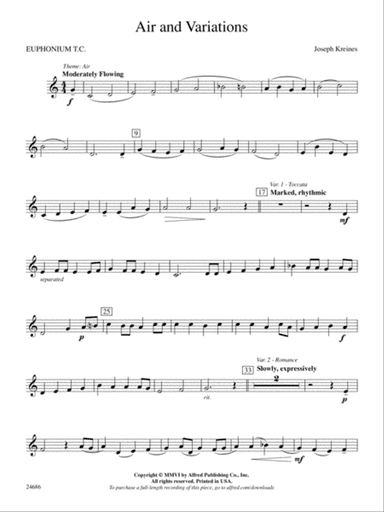 Air and Variations: Baritone T.C.