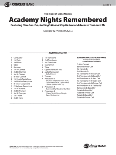 Academy Nights Remembered (The Music of Diane Warren): Score