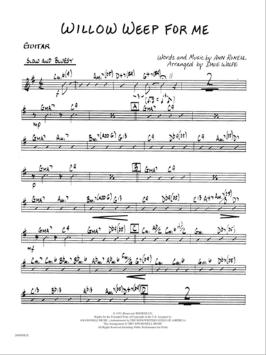 Willow Weep for Me: Guitar
