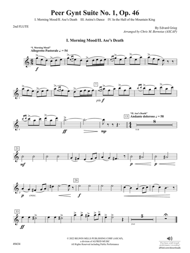 Peer Gynt Suite No.1, Op. 46: 2nd Flute
