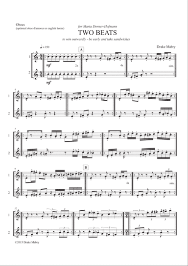 TWO BEATS (2 oboes)