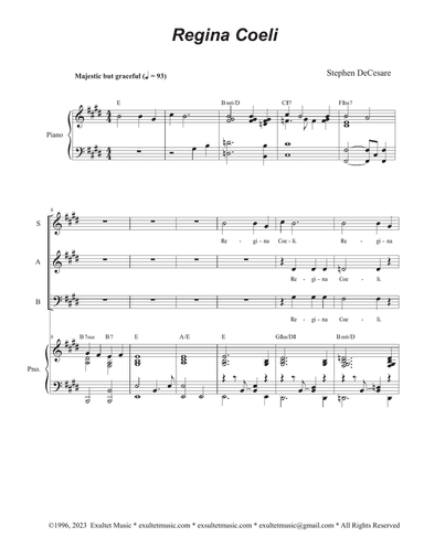 Regina Coeli (Vocal Trio - SAB)