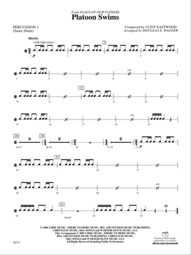 Platoon Swims: 1st Percussion