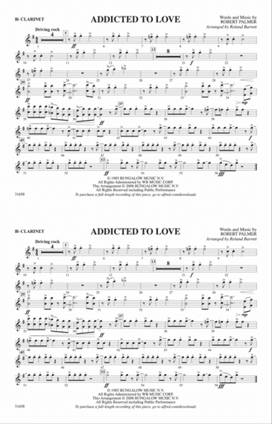 Addicted to Love: 1st B-flat Clarinet