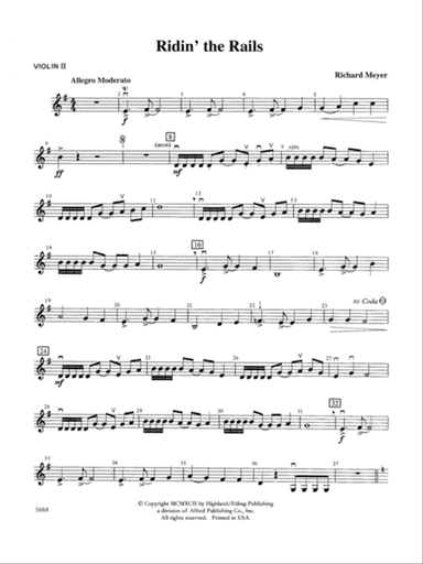 Ridin' the Rails: 2nd Violin
