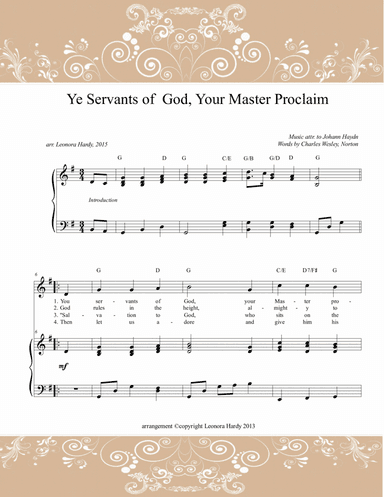 Ye Servants of God, Your Master Proclaim