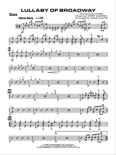 Lullaby of Broadway: Drums