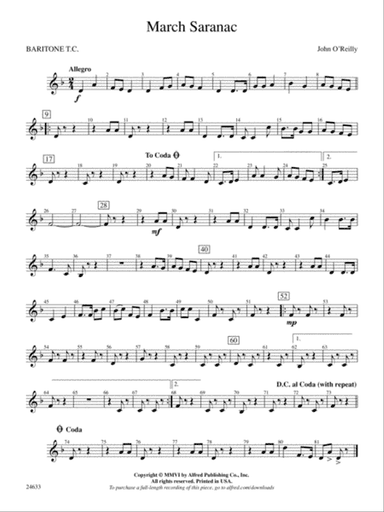 March Saranac: Baritone T.C.