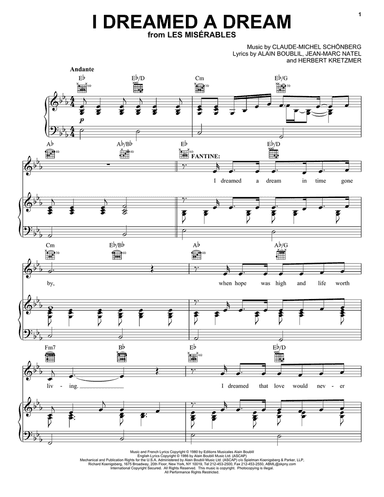 I Dreamed A Dream (from Les Miserables)