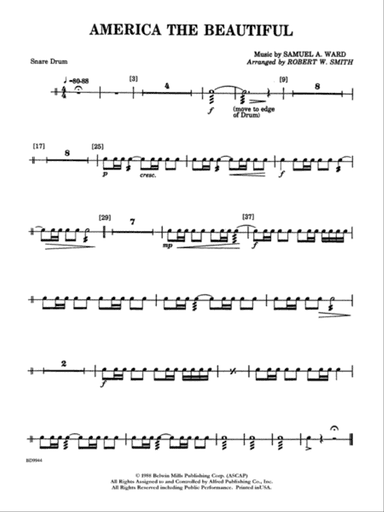 America the Beautiful: Snare Drum