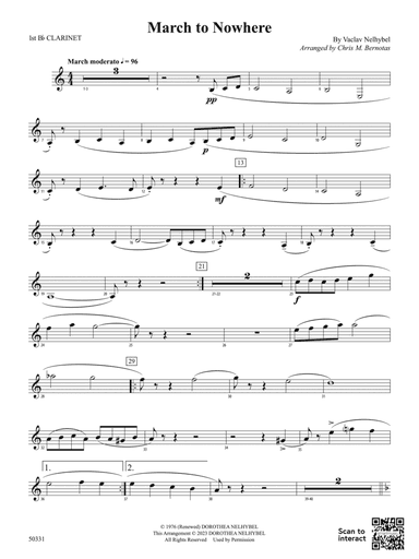 March to Nowhere: 1st B-flat Clarinet