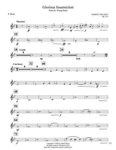 Glorious Insurrection: 1st F Horn