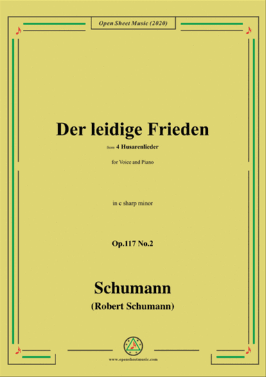 Schumann-Der leidige Frieden,Op.117 No.2,in c sharp minor
