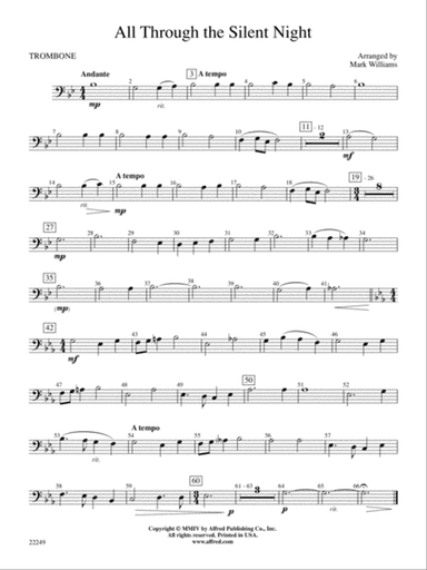 All Through the Silent Night: 1st Trombone