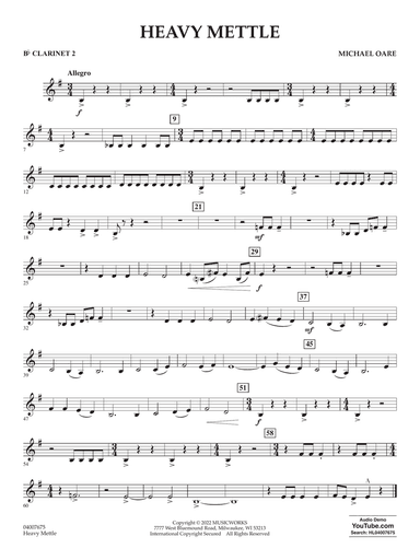 Heavy Mettle - Bb Clarinet 2