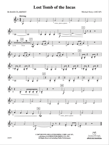 Lost Tomb of the Incas: B-flat Bass Clarinet
