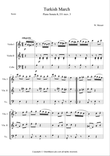 Turkish march (Piano sonata k.331 mov.3)