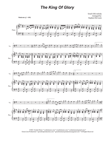 The King Of Glory (Cello solo and Piano)