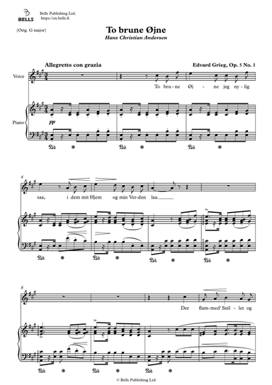 To brune Ojne, Op. 5 No. 1