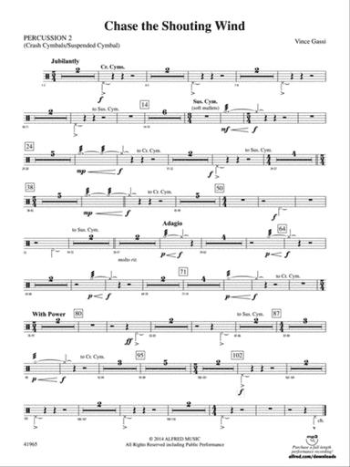 Chase the Shouting Wind: 2nd Percussion
