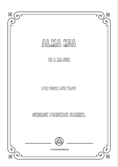 Handel-Alma mia in A Major,for Voice and Piano