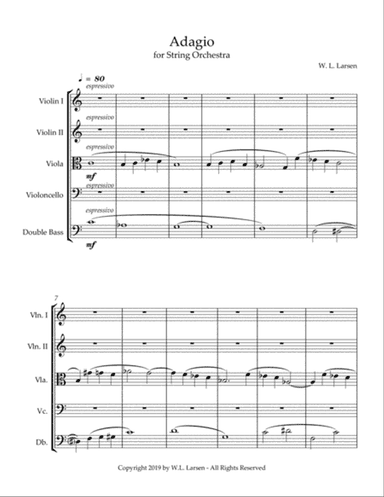 W L Larsen - Adagio for String Orchestra
