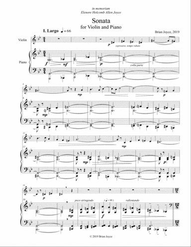 Sonata for Violin and Piano