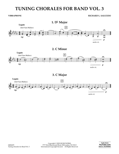 Tuning Chorales for Band Vol. 3 - Vibraphone