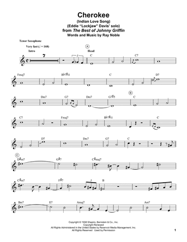 Cherokee (Indian Love Song)