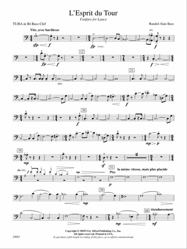 L'Esprit du Tour: (wp) B-flat Tuba B.C.