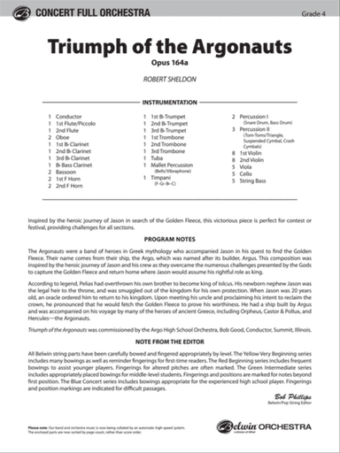 Triumph of the Argonauts: Score