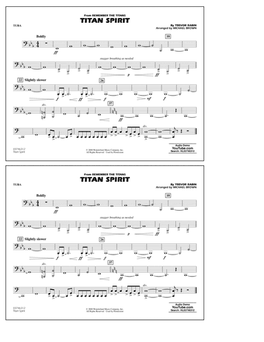 Titan Spirit (from Remember the Titans) (arr. Michael Brown) - Tuba