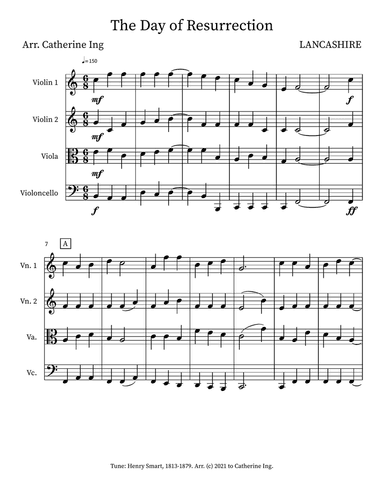The Day of Resurrection for String Quartet