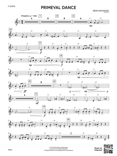 Primeval Dance: 1st F Horn