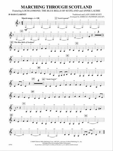 Marching Through Scotland: B-flat Bass Clarinet