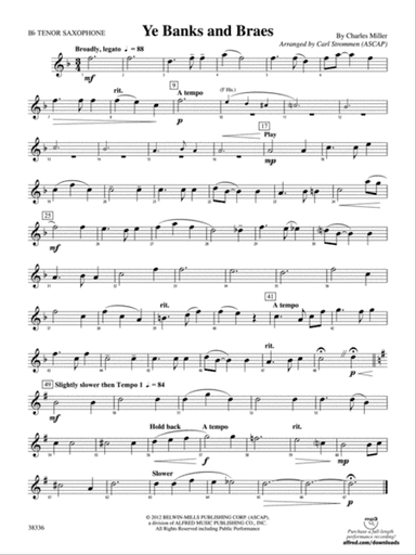 Ye Banks and Braes: B-flat Tenor Saxophone