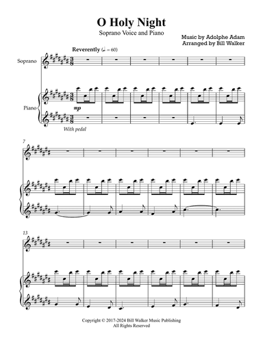 O Holy Night: Piano & Soprano