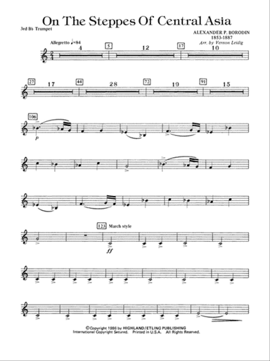 On the Steppes of Central Asia: 3rd B-flat Trumpet