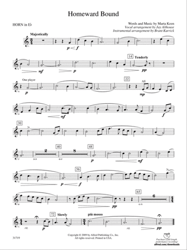 Homeward Bound: (wp) 1st Horn in E-flat