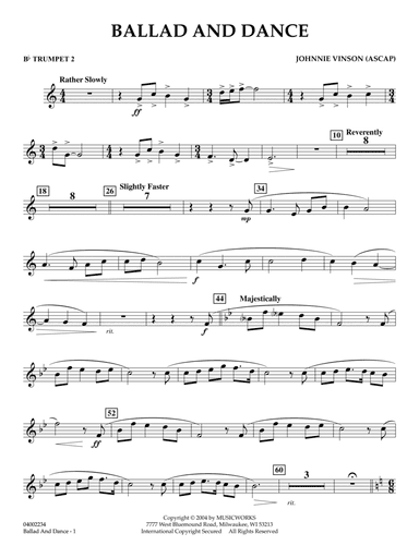 Ballad And Dance - Bb Trumpet 2