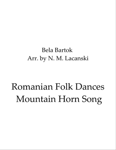 Romanian Folk Dances Mountain Horn Song