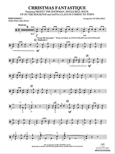 Christmas Fantastique (Medley): 1st Percussion