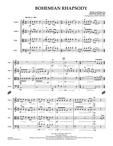 Bohemian Rhapsody (arr. Larry Moore) - Conductor Score (Full Score)