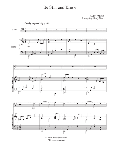 Be Still and Know (Cello-Piano)