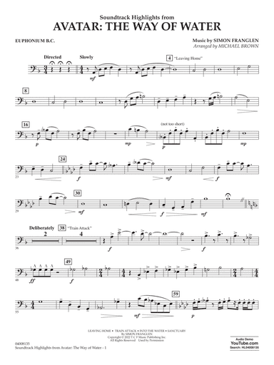 Soundtrack Highlights from Avatar: The Way of Water (arr. Brown) - Euphonium B.C.