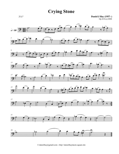 Crying Stone (Opus 418) (Bass)
